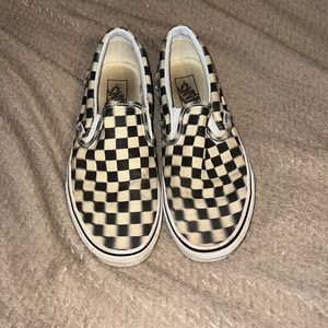 Blurry Vans Slip On Shoes